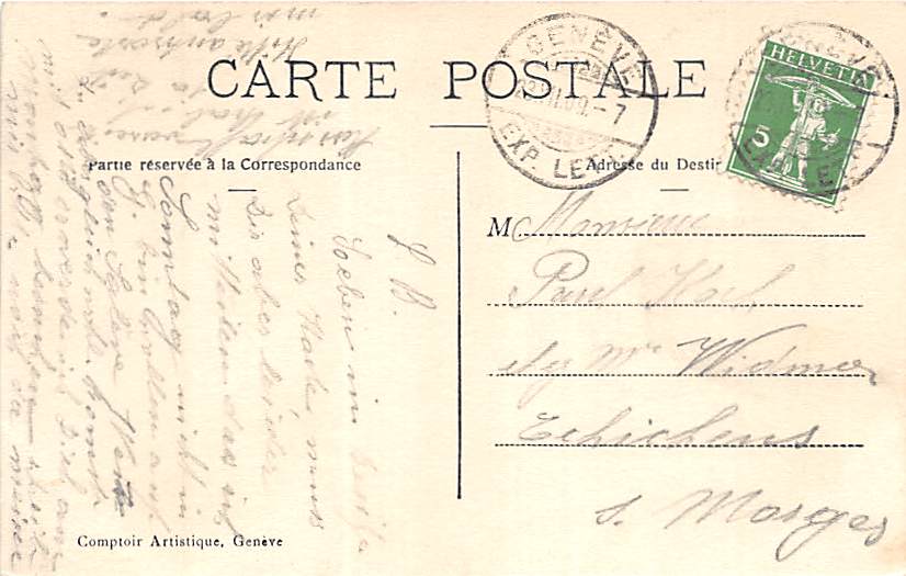 Genf, La Rade et le Mont Blanc