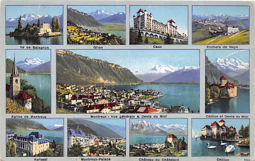 Montreux, Mehrbildkarte