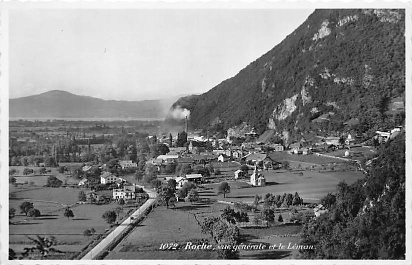 Roche, vue generale et le Leman