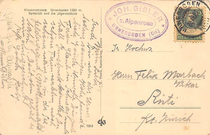 Urnerboden, Klausenstrasse