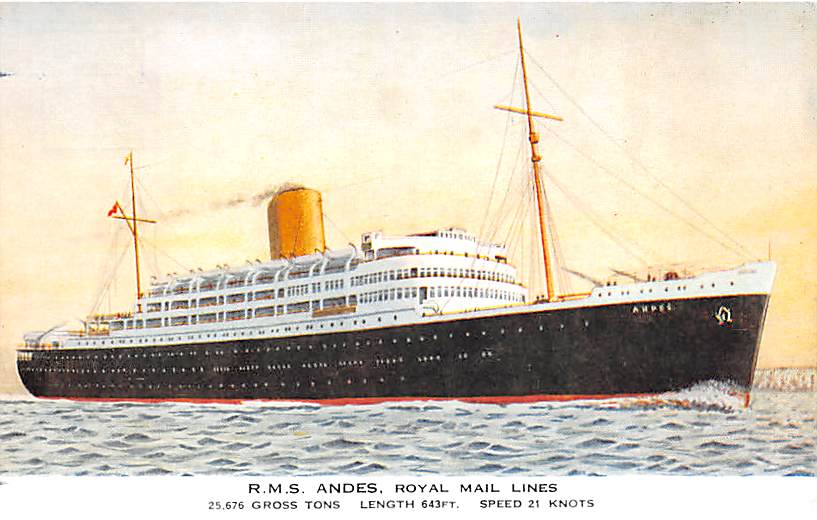 Royal Mail Lines, RMS Andes