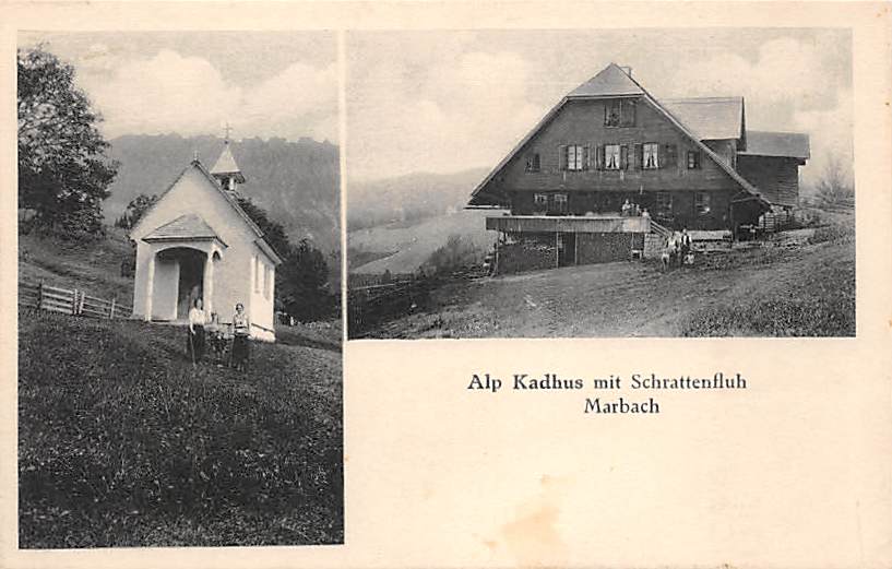 Marbach, Alp Kadhus mit Schrattenfluh
