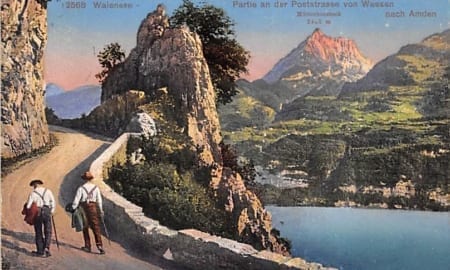 Walensee, Partie Poststrasse von Weesen nach Amden