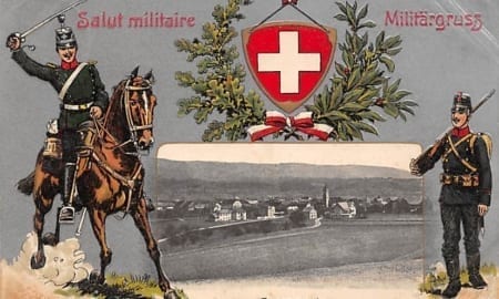 Bassecourt, Militärgruss, Reiter