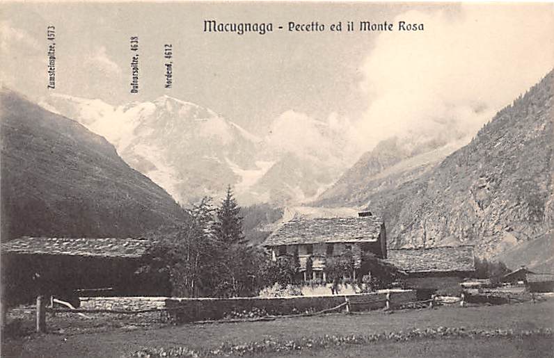 Macugnaga, Pecetto ed il Monte Rosa