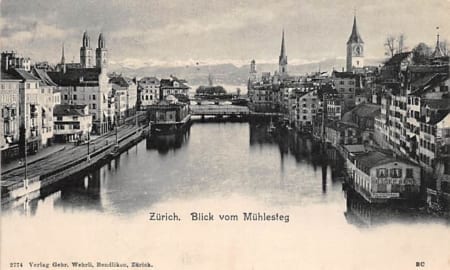 Zürich, Blick vom Mühlesteg