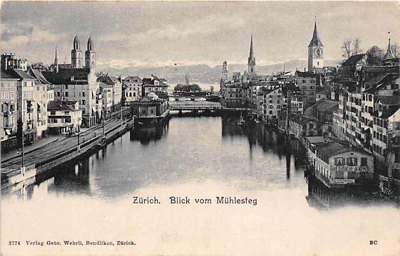 Zürich, Blick vom Mühlesteg