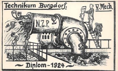 Studentika: Technikum Burgdorf, Diplom 1924