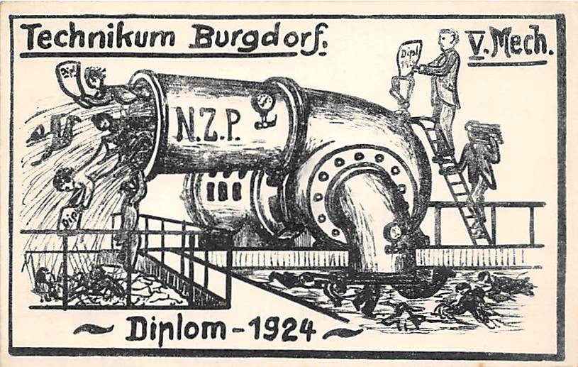 Studentika: Technikum Burgdorf, Diplom 1924
