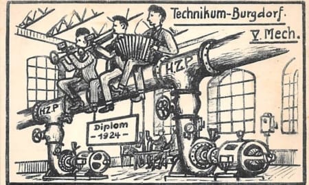 Studentika: Technikum Burgdorf, Diplom 1924