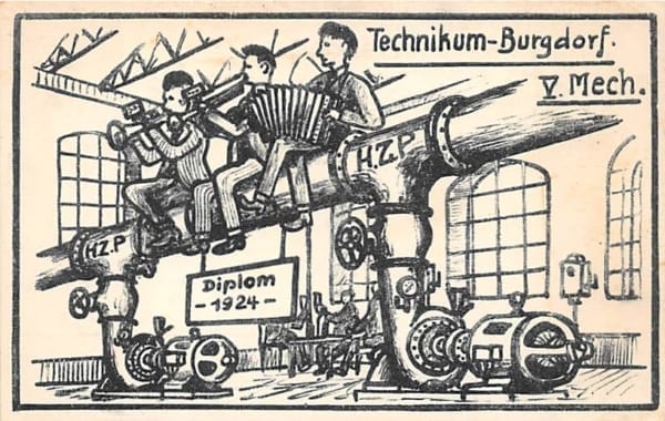 Studentika: Technikum Burgdorf, Diplom 1924