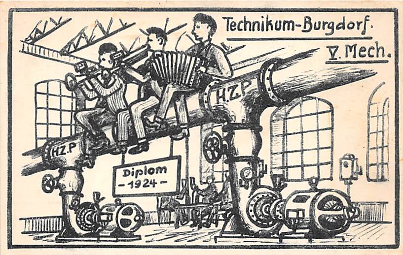 Studentika: Technikum Burgdorf, Diplom 1924