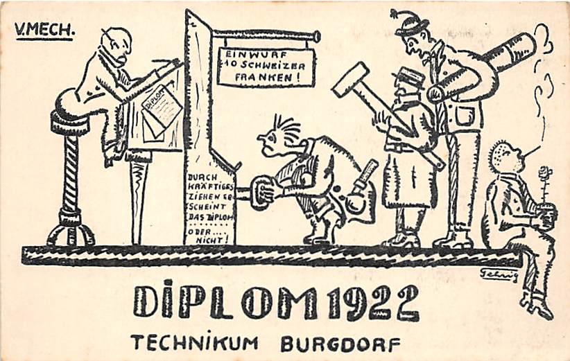 Studentika: Technikum Burgdorf, Diplom 1922