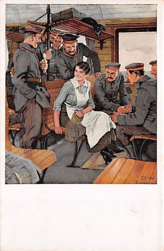 Kriegspostkarten Nr. 13, B. Wennerberg, Urlaubsfahrt