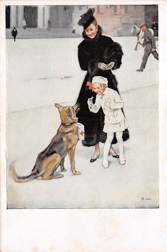 Kriegspostkarten Nr. 17, B. Wennerberg, Fürs Rote Kreuz