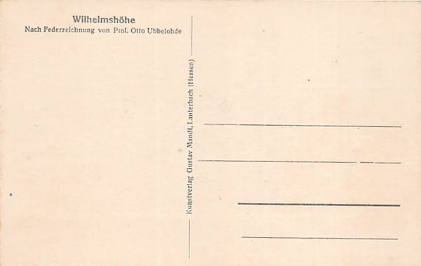 Otto Ubbelohde, Wilhelmshöhe, Federzeichnung