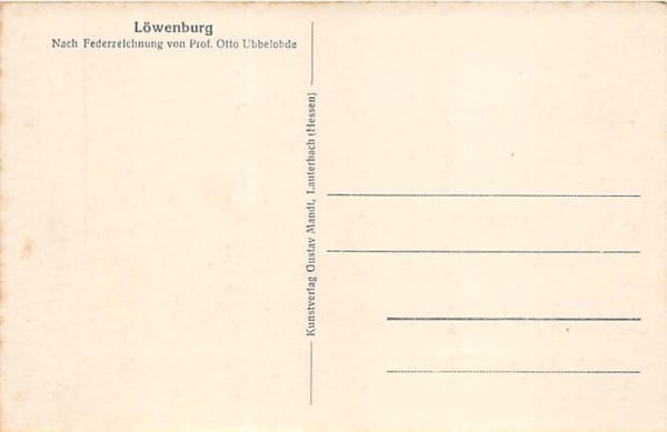 Otto Ubbelohde, Löwenburg, Federzeichnung