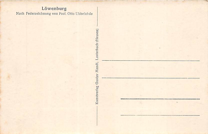 Otto Ubbelohde, Löwenburg, Federzeichnung