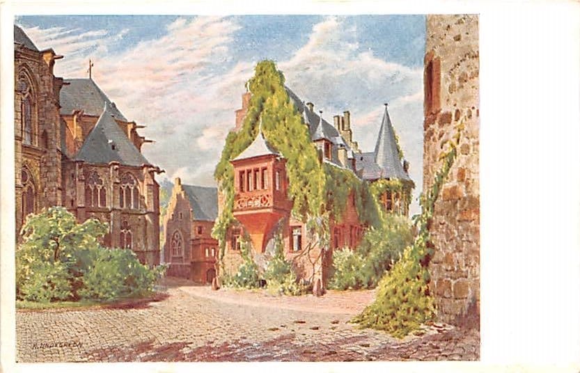 K.Lindegreen, Marburg, Hinter der Elisabethkirche