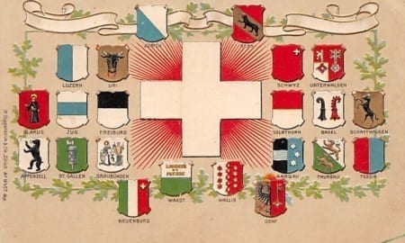 Kantonswappen, Schweizer Kreuz