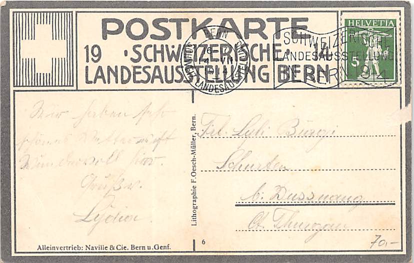 Bern, Landesausstellung 1914, Ansicht gegen Süden