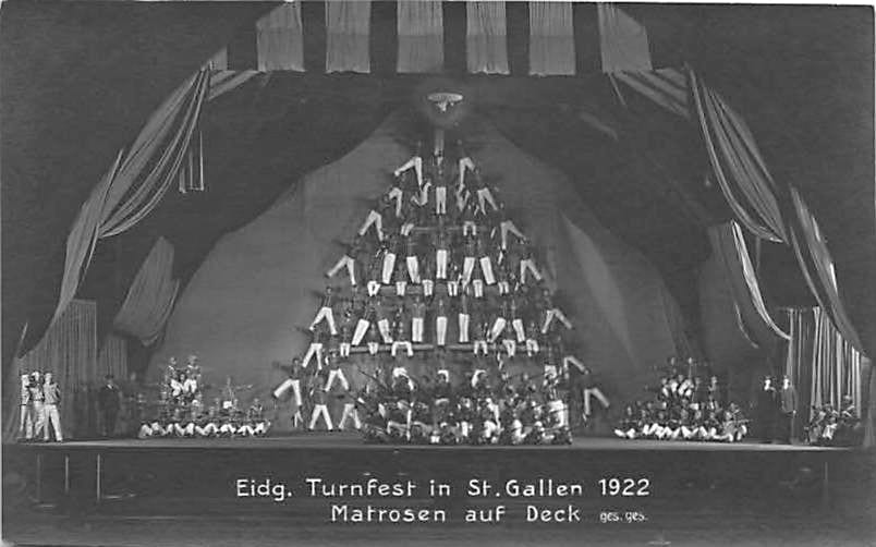 St.Gallen, eidg. Turnfest 1922, Matrosen auf Deck