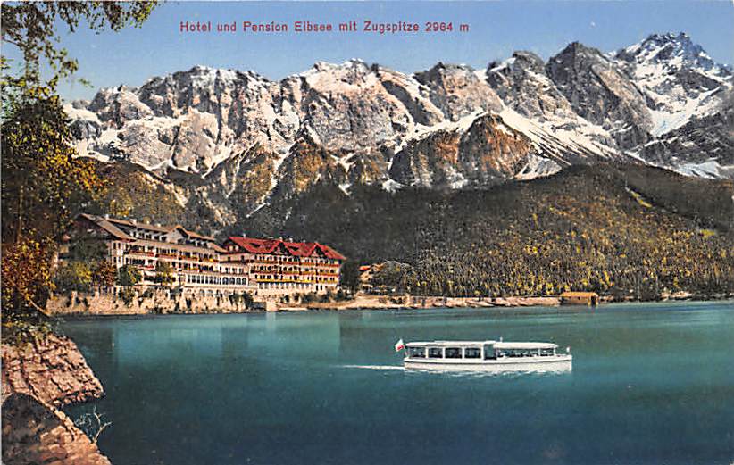 Elbsee, Hotel Pension Elbsee, Zugspitze, Schiff