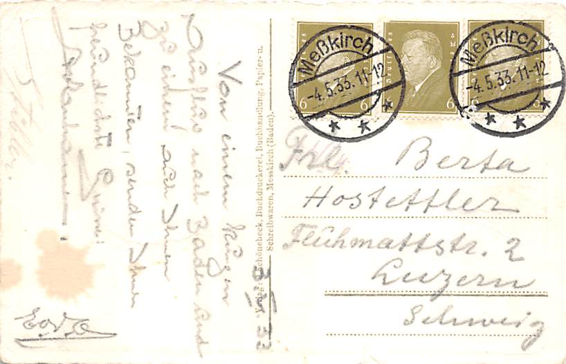 Messkirch, Schlossplatz mit Stadtkirche