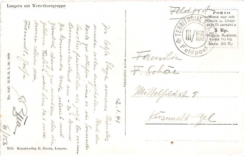 Lungern, mit Wetterhorngruppe