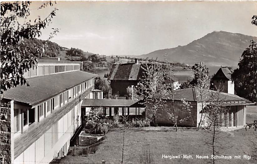 Hegiswil-Matt, neues Schulhaus mit Rigi
