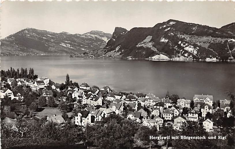 Hergiswil, mit Bürgenstock und Rigi