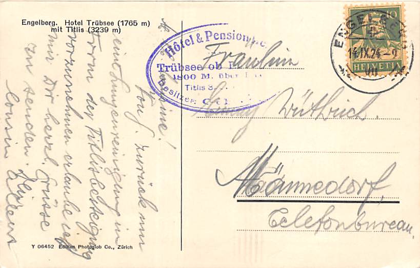 Engelberg, Hotel Trübsee