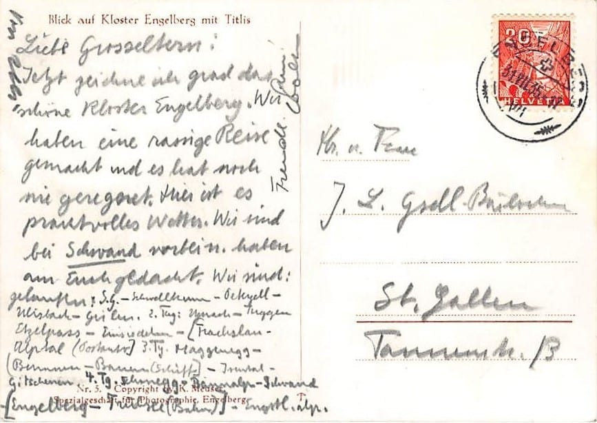 Engelberg, Blick auf Kloster