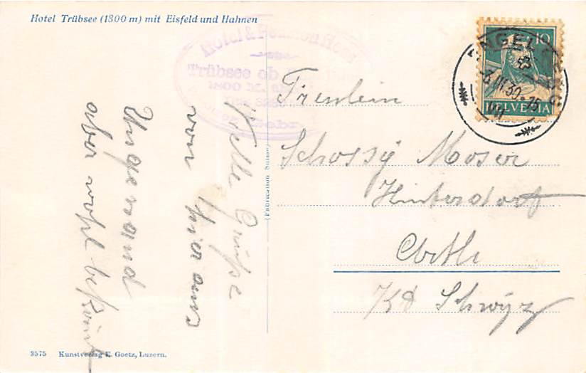 Engelberg, Hotel Trübsee mit Eisfeld und Hahnen