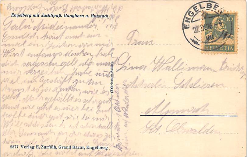 Engelberg, mit Juchlipass, Hanghorn und Hutstock