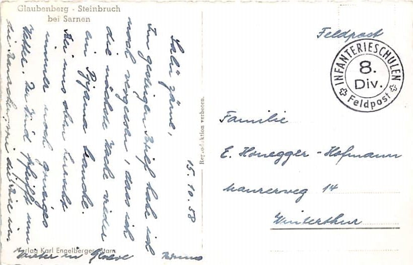 Glaubenberg, Steinbruch bei Sarnen