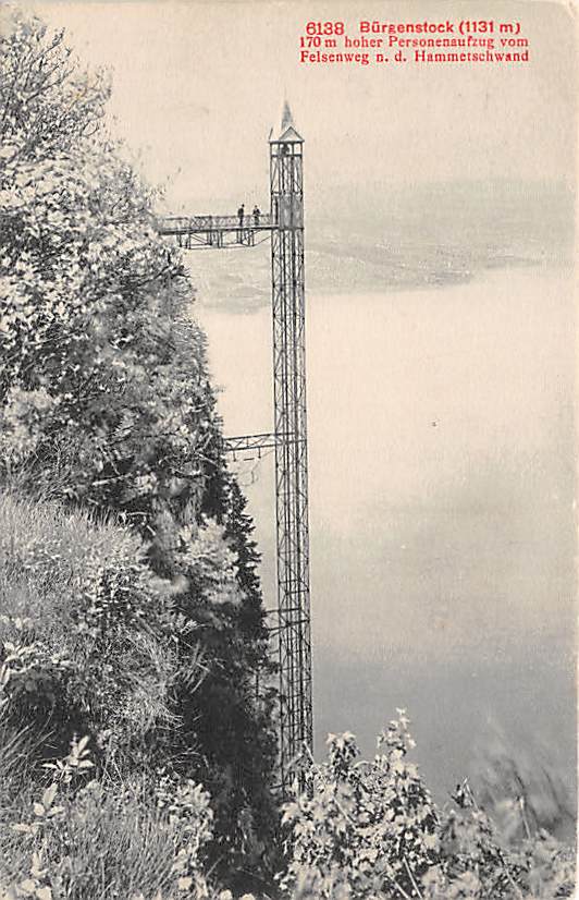 Bürgenstock, Lift auf den Hammetschwand