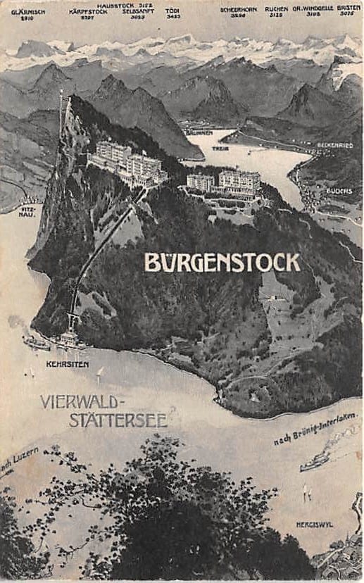 Bürgenstock, Panoramakarte