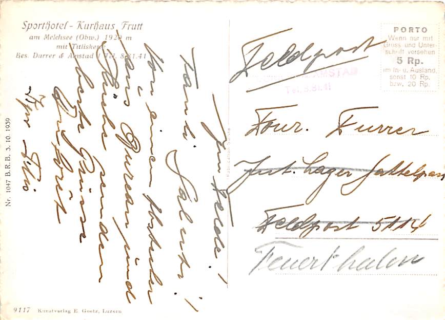 Melchsee-Frutt, Sporthotel Frutt am Melchsee