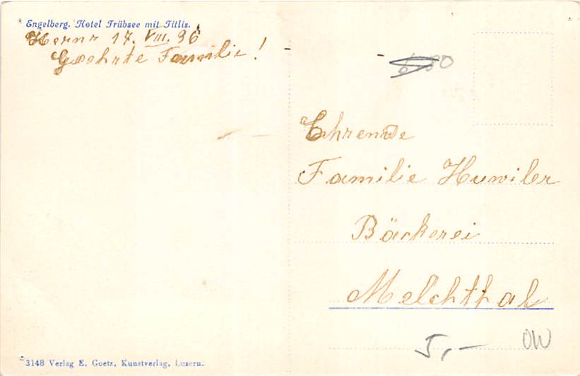 Engelberg, Hotel Trübsee mit Titlis