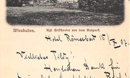 Wiesbaden, Kgl. Hoftheater aus dem Kurpark