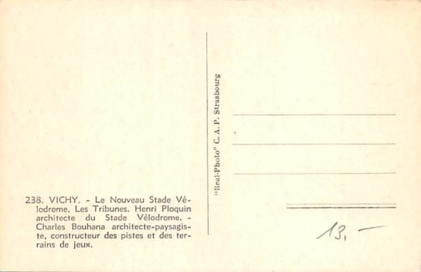 Vichy, Le Nouveau Stade Velodrome, Charles Bouhana