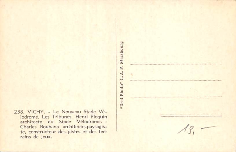 Vichy, Le Nouveau Stade Velodrome, Charles Bouhana