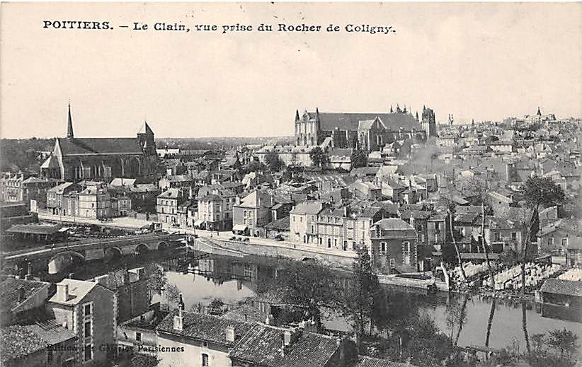 Poitiers, Le Clain, vue prise du Rocher de Coligny