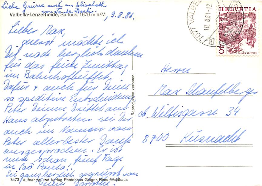 GR - Valbella Lenzerheide, Sartons