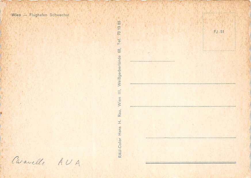 Flughafen Schwechat Wien, Caravelle AUA