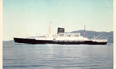 Leda fitted with stabilizers, Bergen Line