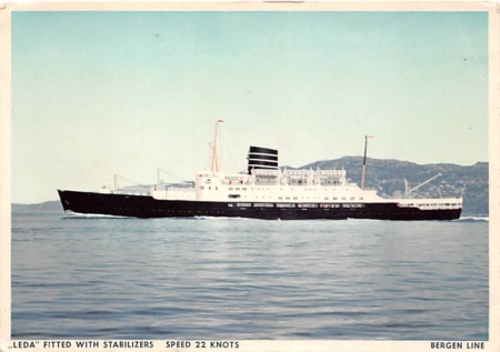 Leda fitted with stabilizers, Bergen Line