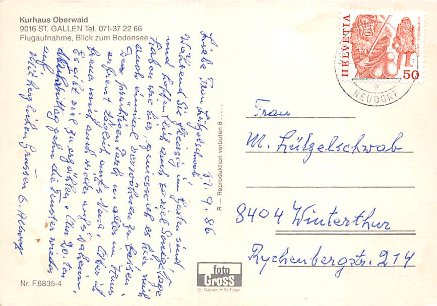 SG - St.Gallen, Kurhaus Oberwaid