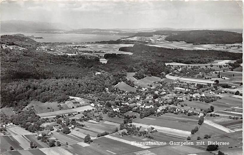 Gampelen, Bielersee, Flugaufnahme